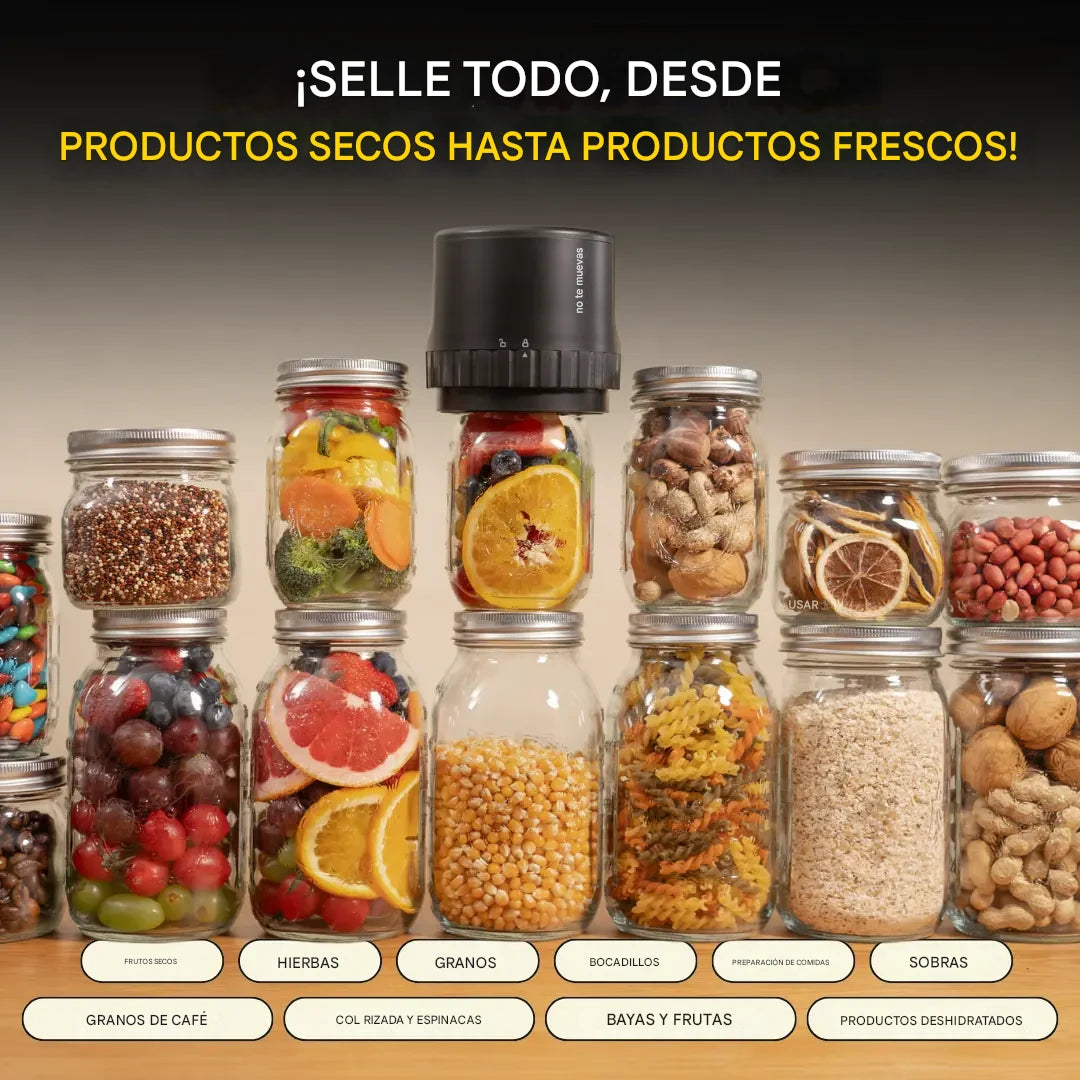 Kit de sellador al vacío eléctrico para tarros Mason de boca ancha y boca regular