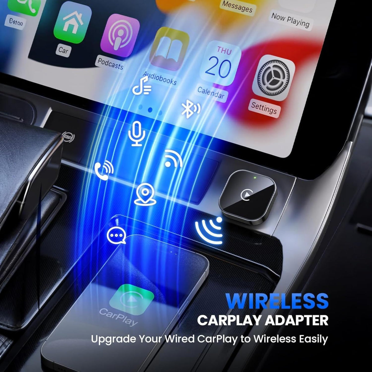 Adaptador inalámbrico CarPlay / Android Auto (Sin Cable)