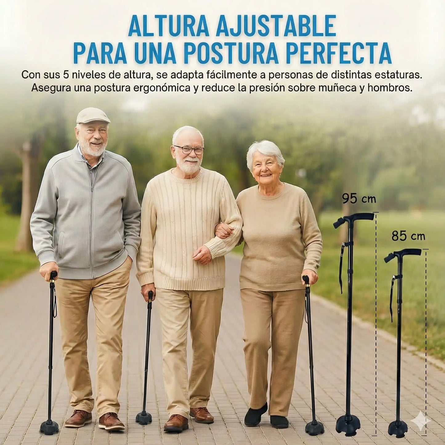 Caminax™: Devuélveles la seguridad y confianza al caminar (con Luz LED)