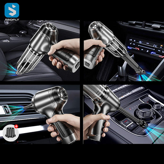Aspirador y Soplador Inalámbrico de Mano para la Limpieza de Automóviles y el Hogar
