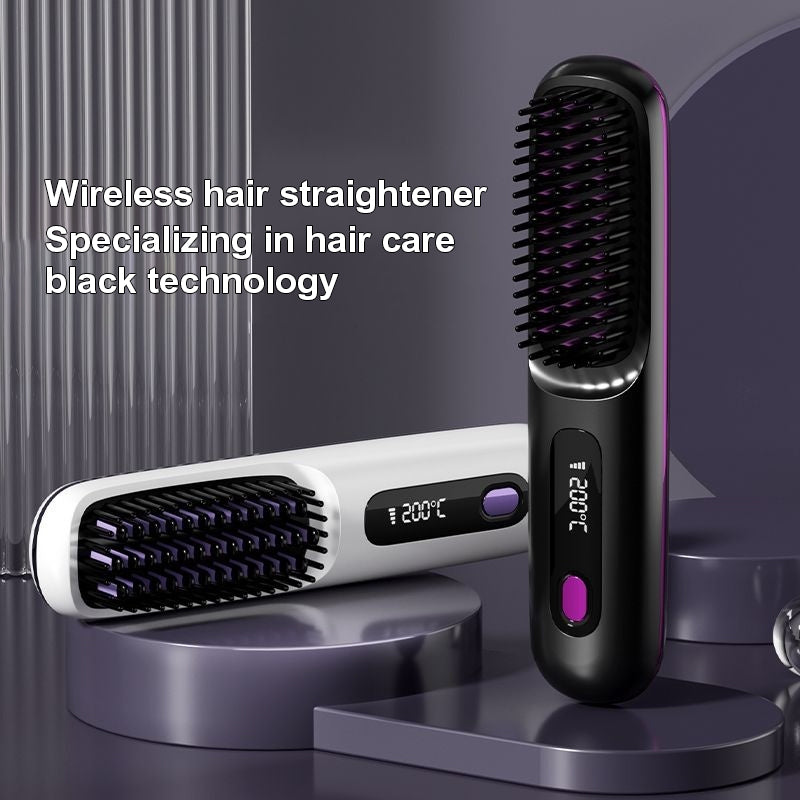 Cepillo alisador inalámbrico GlowBrush con tecnología de cuidado capilar