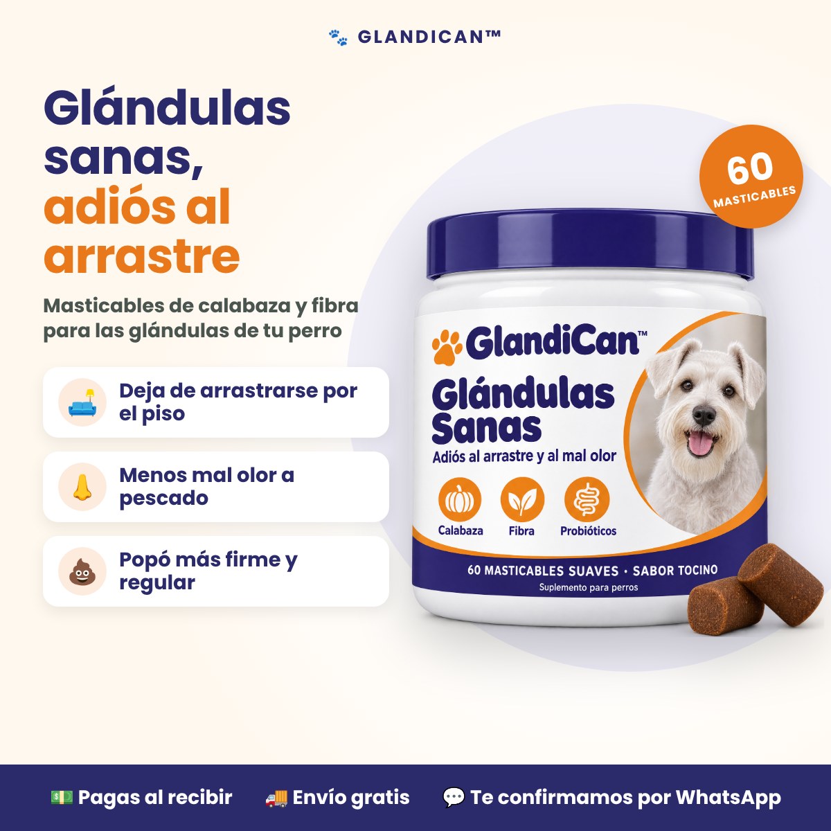 GlandiCan masticables para las glándulas de tu perro