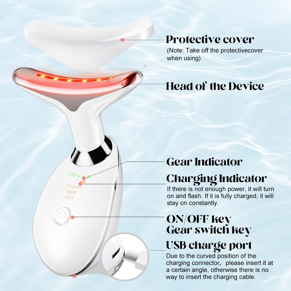 Masajeador Facial Con Terapia Led y Microvibración