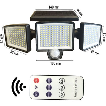 Foco Solar Exterior con Sensor de Movimiento