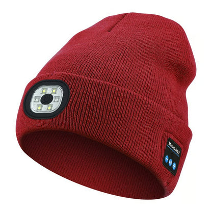 Gorro Bluetooth con Luz LED y auriculares inalámbricos